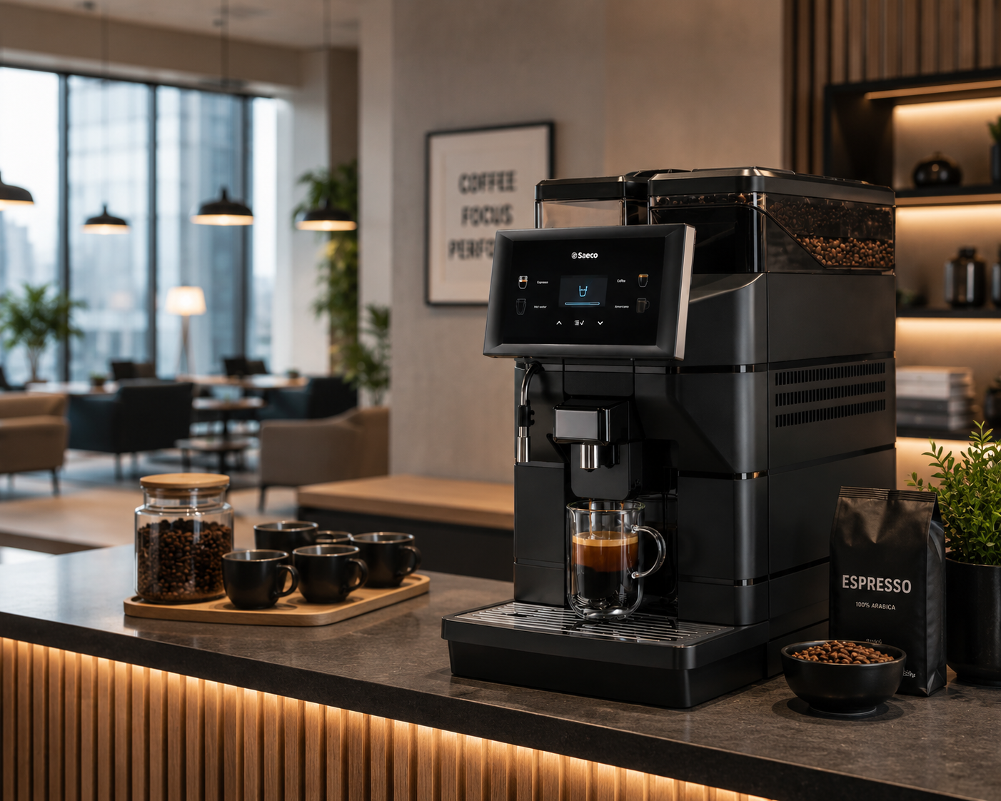 Moagem em aço e pré-infusão Saeco Aurora B2